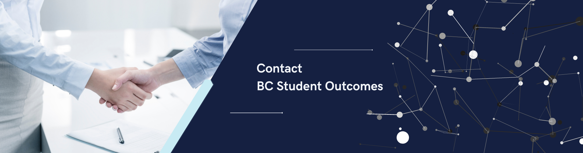 Banner text reads: Contact B.C. Student Outcomes.